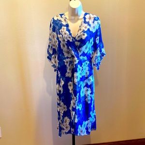 Tahari Blue & White Dress Size:8